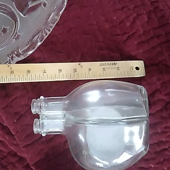 RARE 2 in 1 VINEGAR OIL DECANTER  GLASS DIVIDED EUROPEAN - Picture 4 of 16